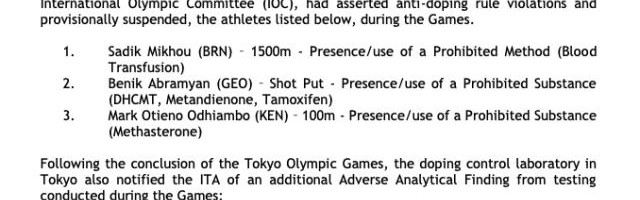 世界赛赛程-东奥男子百米接力银牌得主涉药 中国队或递补铜牌